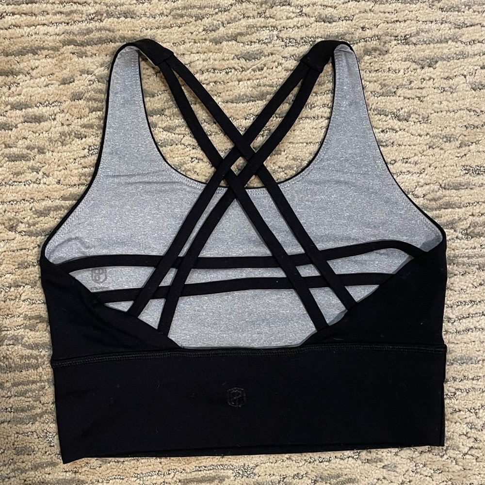 Born primitive black longline sports bra, used condition